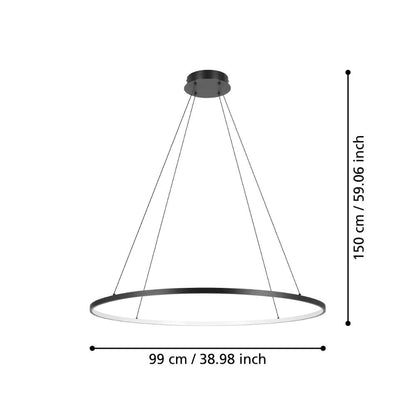 Parruta  LED Black Ceiling Pendant Light