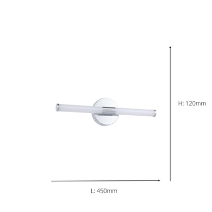 Ramola Silver LED Bathroom Wall Light