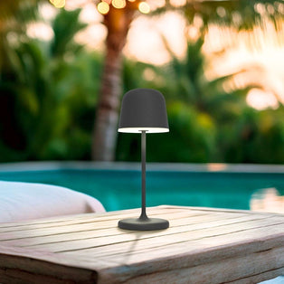 Mannera Black LED Rechargeable Touch Table Lamp