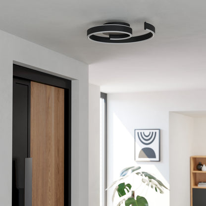 Andabaia-z Black LED Semi-Flush Ceiling Light