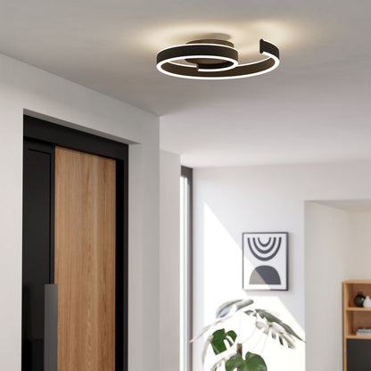 Andabaia-z Black LED Semi-Flush Ceiling Light