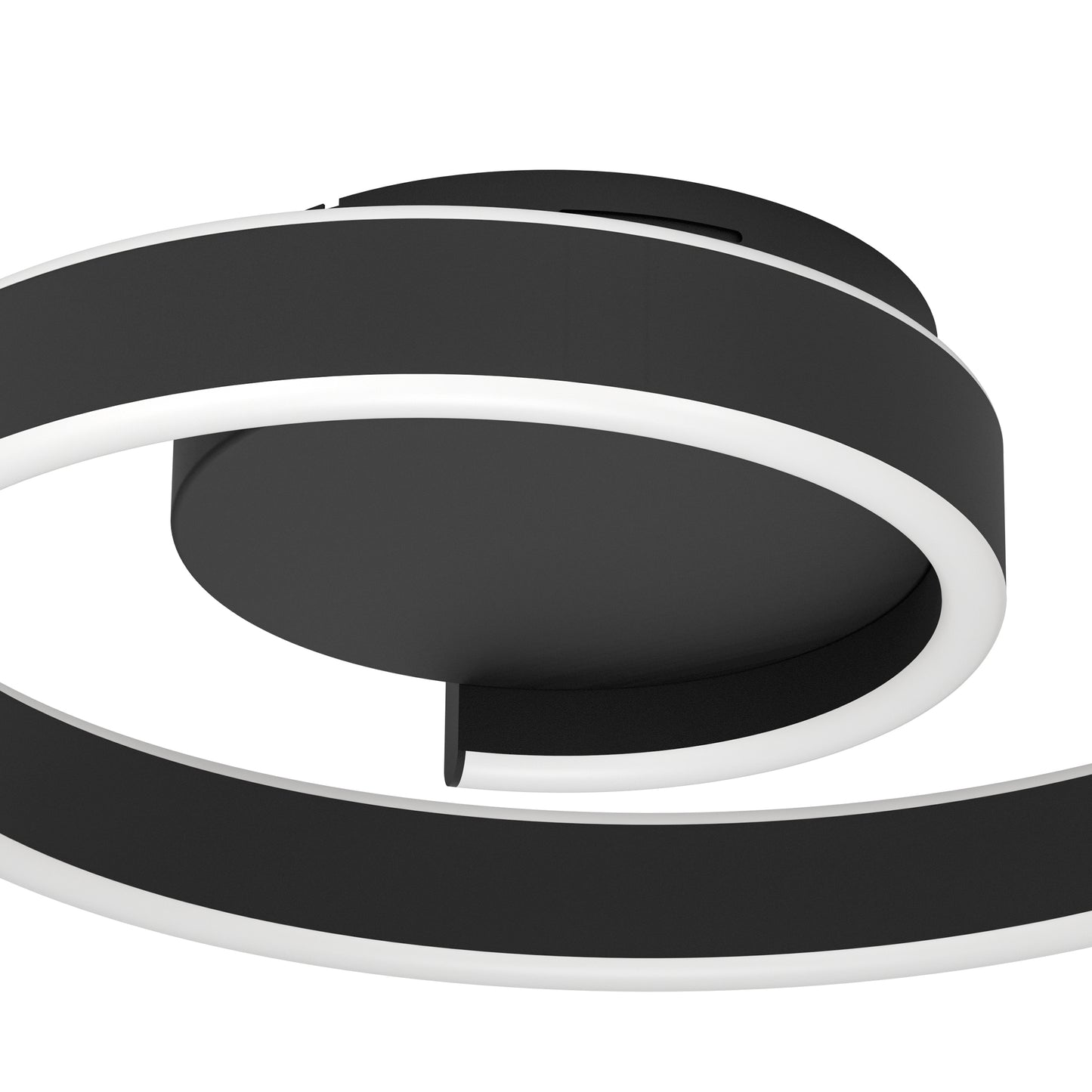 Andabaia-z Black LED Semi-Flush Ceiling Light