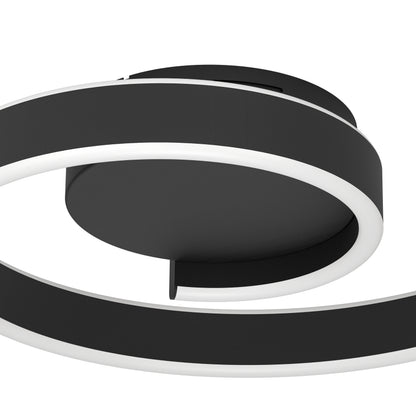 Andabaia-z Black LED Semi-Flush Ceiling Light