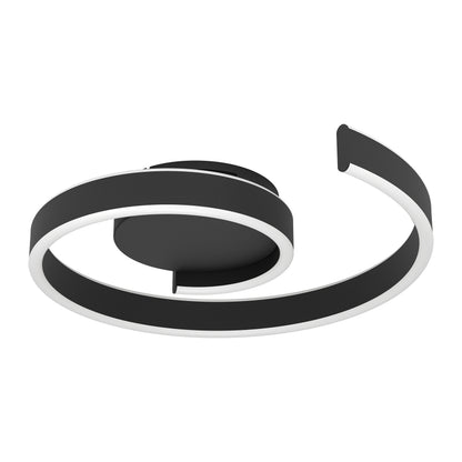 Andabaia-z Black LED Semi-Flush Ceiling Light