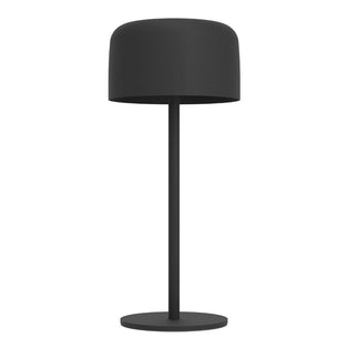 Roccanova Black Solar LED Rechargeable Touch Table Lamp