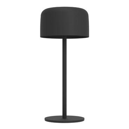 Roccanova Black Solar LED Rechargeable Touch Table Lamp