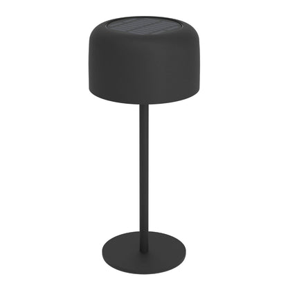 Roccanova Black Solar LED Rechargeable Touch Table Lamp