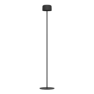 Roccanova Black Solar LED Rechargeable Touch Floor Lamp