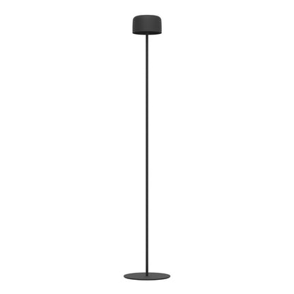 Roccanova Black Solar LED Rechargeable Touch Floor Lamp