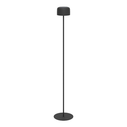 Roccanova Black Solar LED Rechargeable Touch Floor Lamp