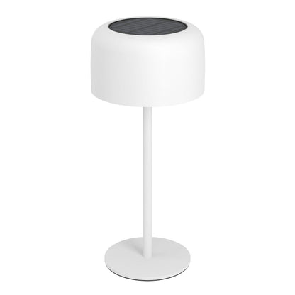 Roccanova White Solar LED Rechargeable Touch Table Lamp
