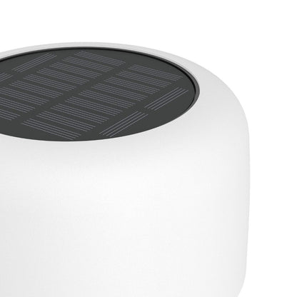 Roccanova White Solar LED Rechargeable Touch Table Lamp