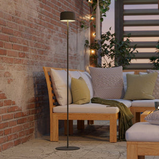 Roccanova Green Solar LED Rechargeable Touch Floor Lamp