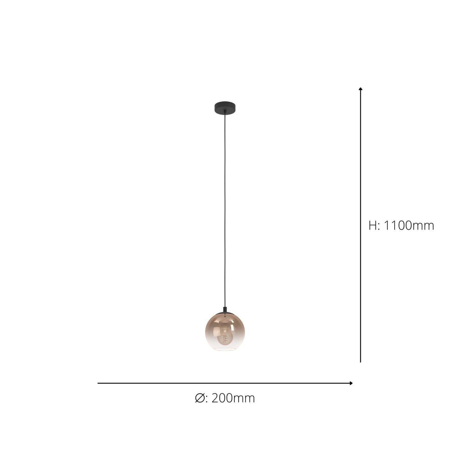 Ariscani Black Ceiling Pendant