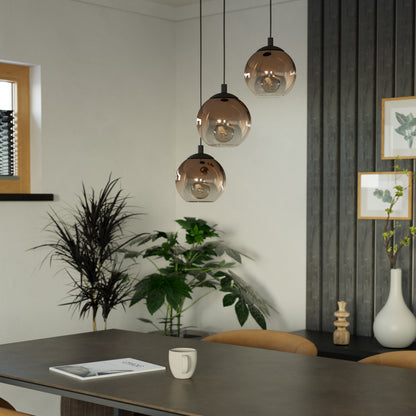 Ariscani 3-Light Black Ceiling Pendant