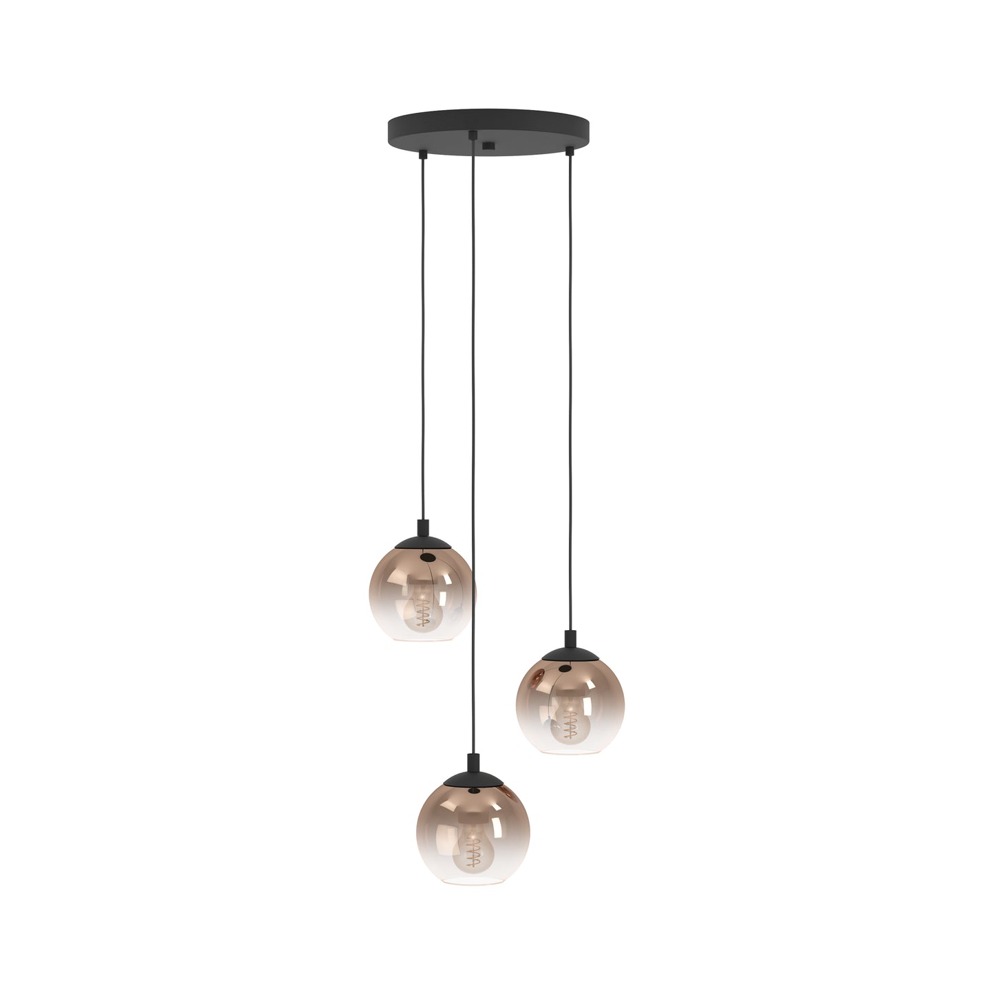 Ariscani 3-Light Black Ceiling Pendant