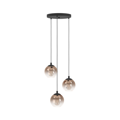 Ariscani 3-Light Black Ceiling Pendant