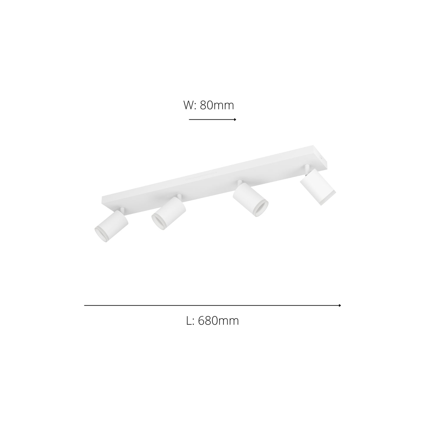 Melitello-z 4-Light White LED Spotlight Bar