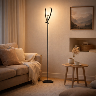 Castelpoto Black LED Floor Lamp