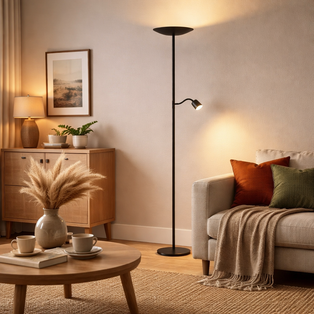 Conivarino 2 Light Black LED Floor Lamp