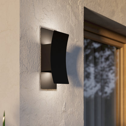 Verdolino 2-Light Black LED Outdoor Wall Light