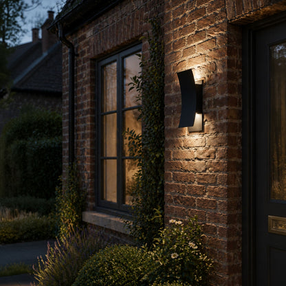 Verdolino 2-Light Black LED Outdoor Wall Light