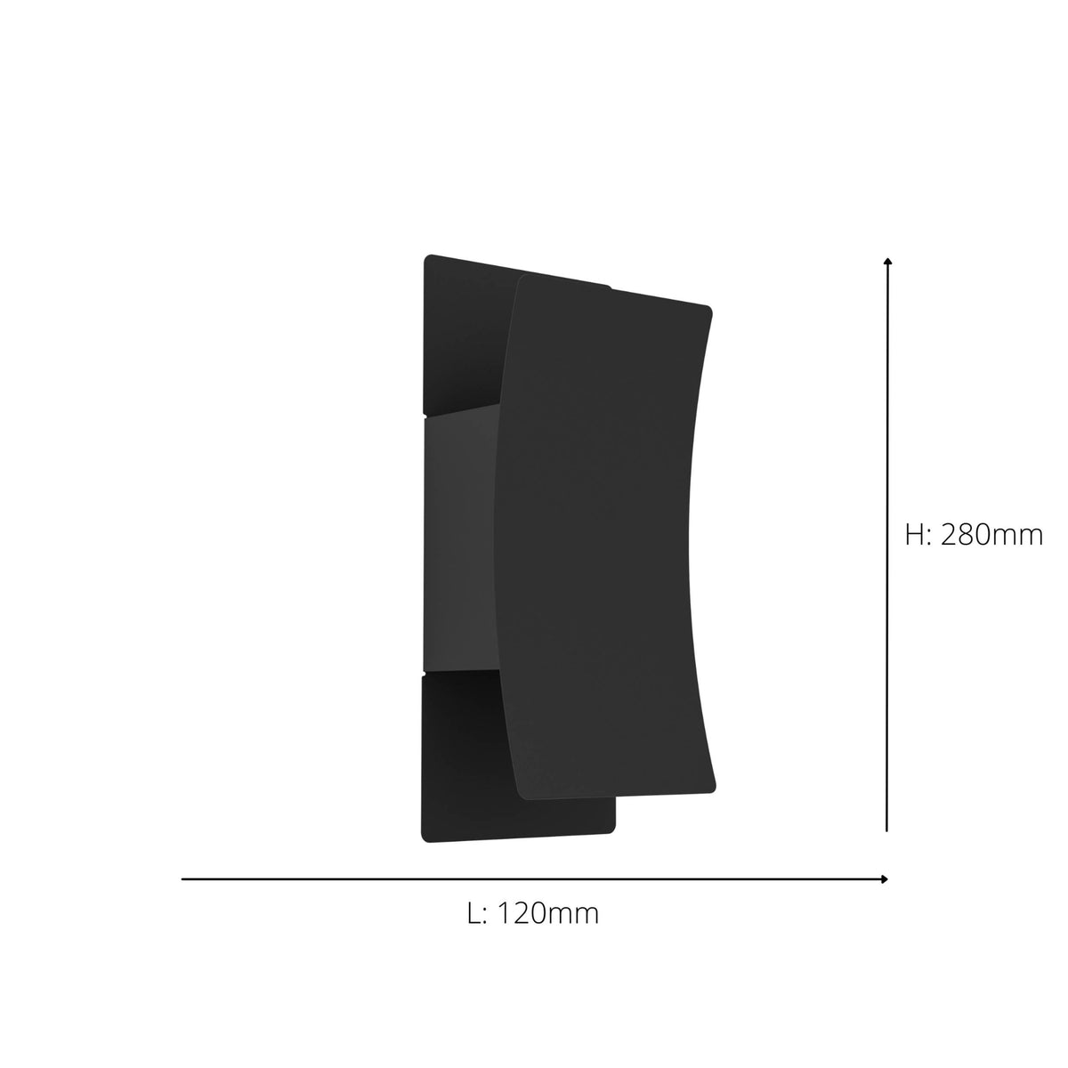 Verdolino 2-Light Black LED Outdoor Wall Light