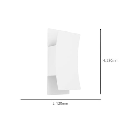 Verdolino 2-Light White LED Outdoor Wall Light