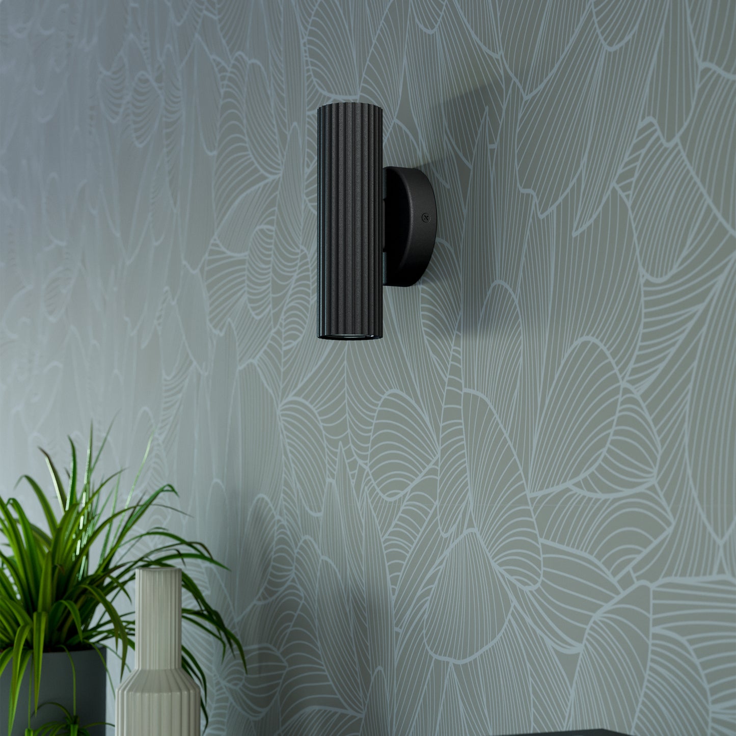 Portillo 2-Light Black Wall Light
