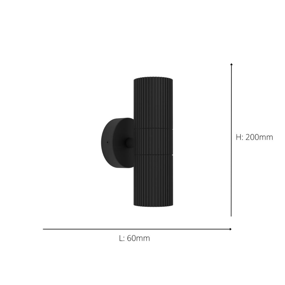 Tomelloso Outdoor IP44 Black Wall Light
