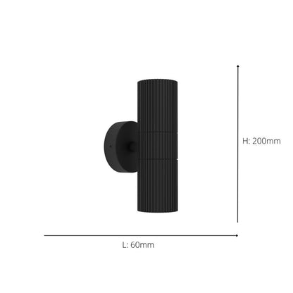 Tomelloso Outdoor IP44 Black Wall Light