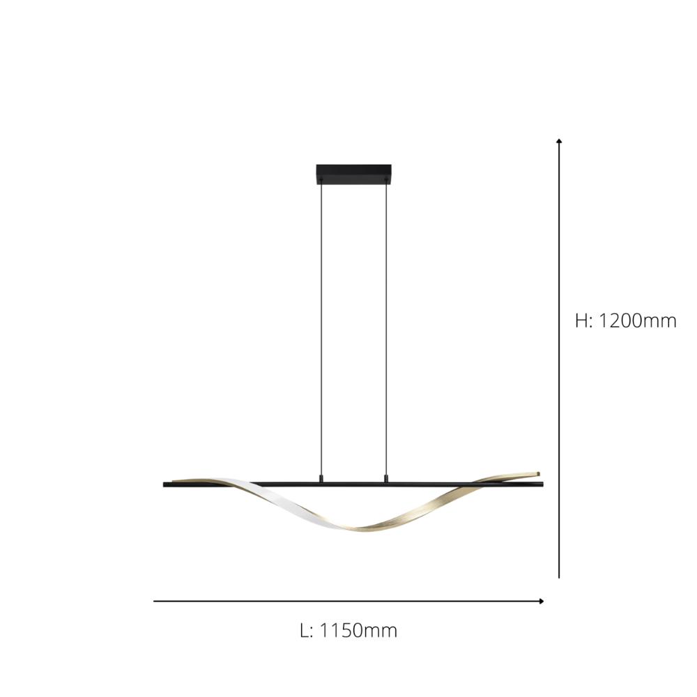 Conaprato Black LED Ceiling Pendant