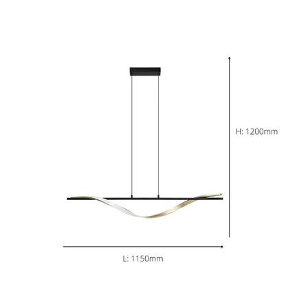 Conaprato Black LED Ceiling Pendant