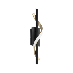 Conaprato Black And Brushed Brass LED Wall Light