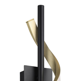 Conaprato Black And Brushed Brass LED Wall Light