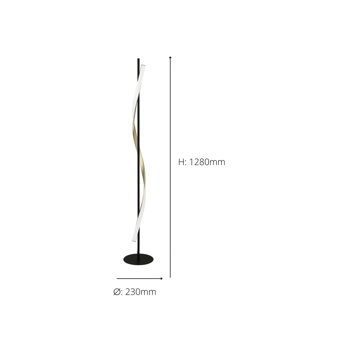 Conaprato Black LED Floor Lamp