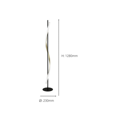 Conaprato Black LED Floor Lamp