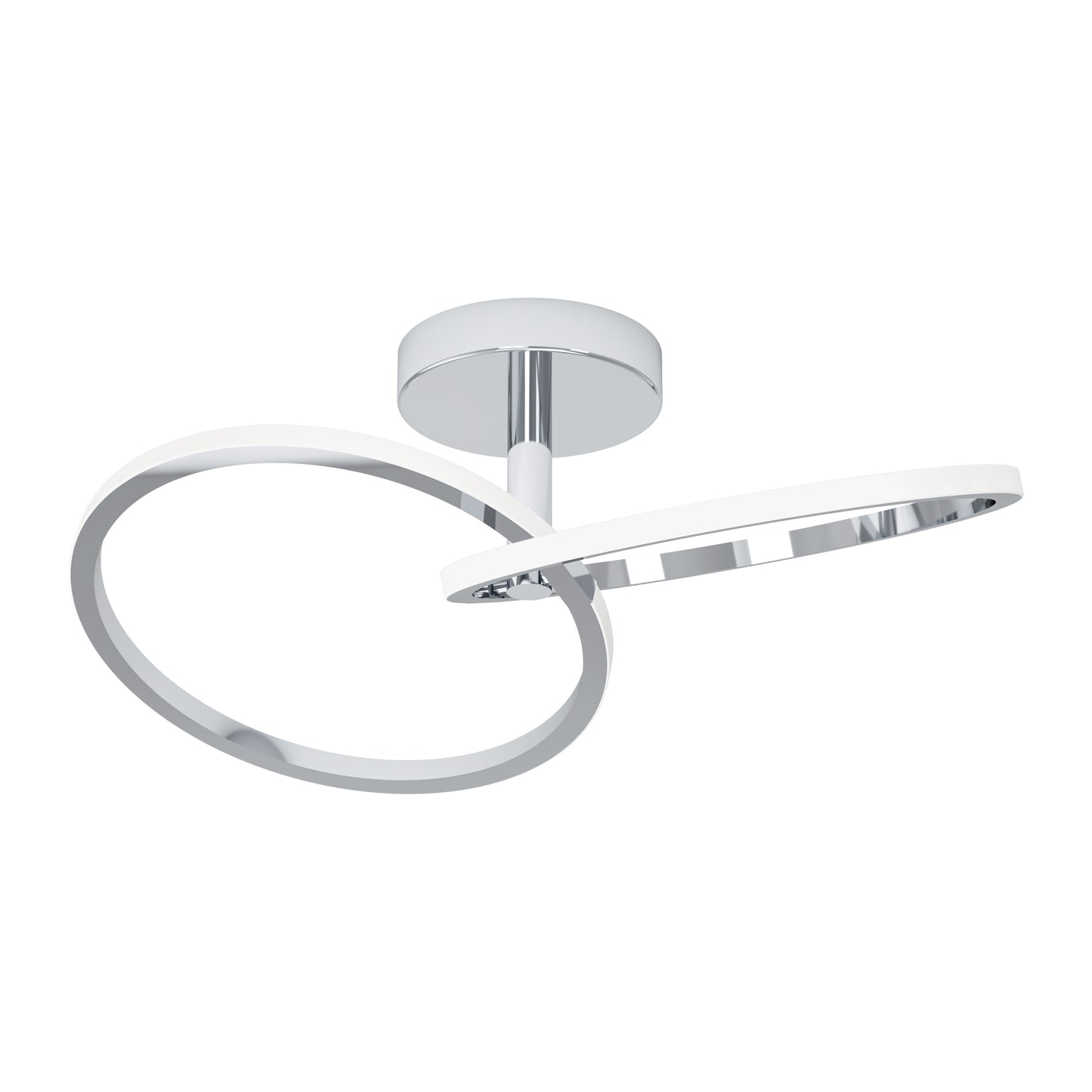 Congiunti Silver LED Semi-Flush Ceiling Light