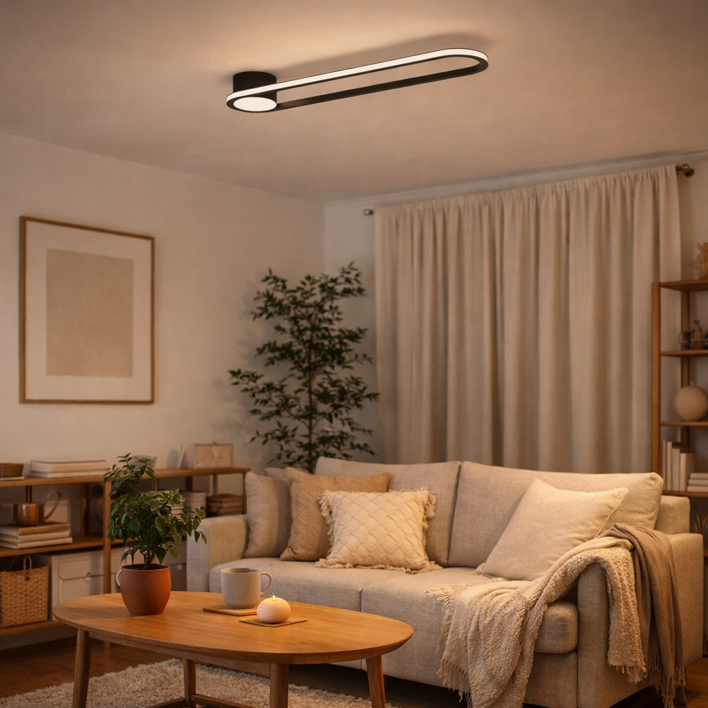 Collecorvino Black LED Flush Ceiling Light