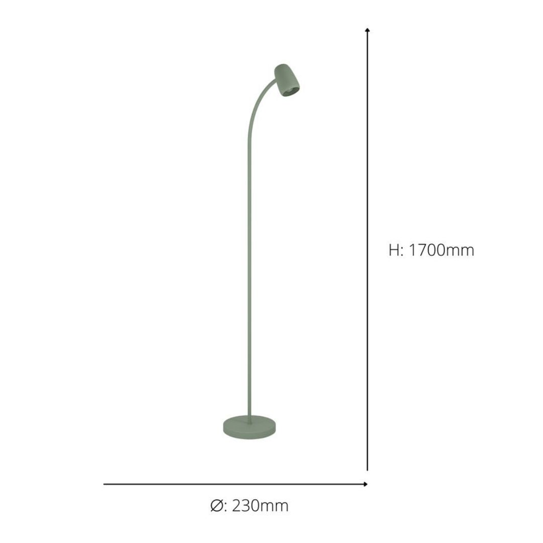Carlo Green Task Floor Lamp