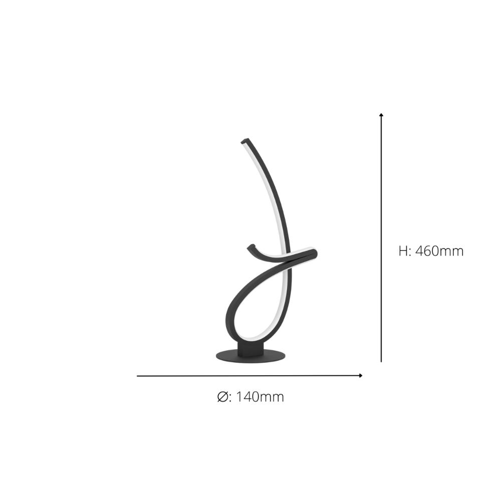 Cardoncito Black LED Table Lamp