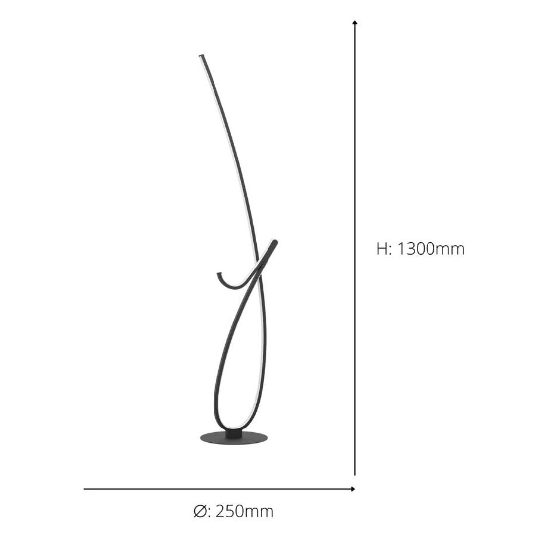 Cardoncito Black LED Floor Lamp