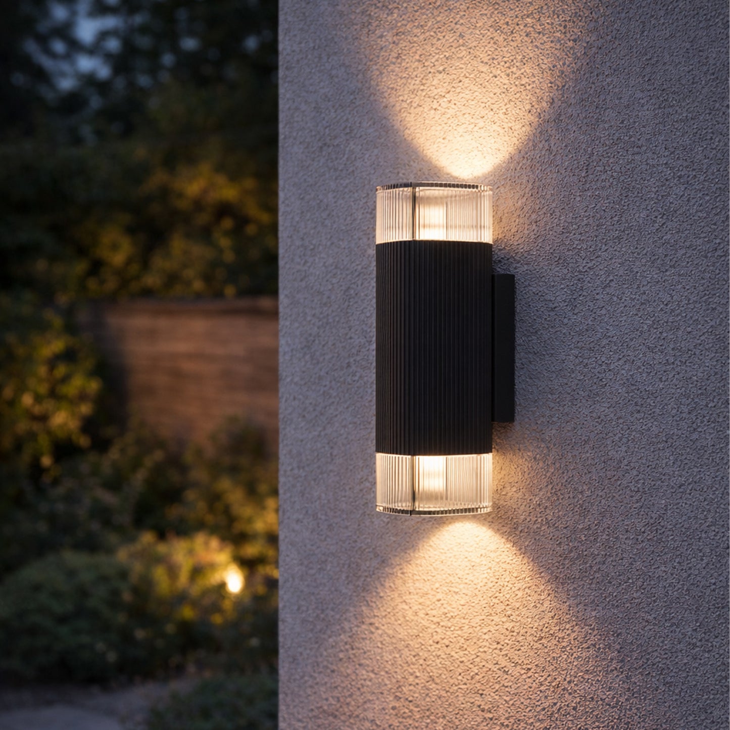 Castelnuovo 2-Light Black LED Outdoor Wall Light