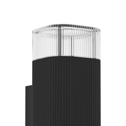 Castelnuovo 2-Light Black LED Outdoor Wall Light