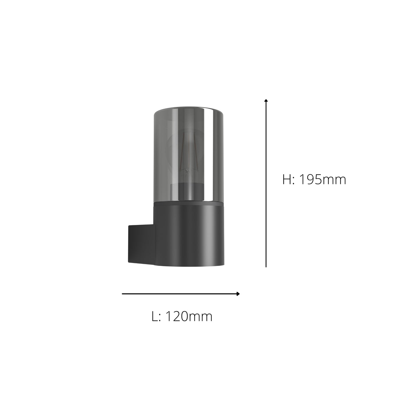 Cropani Black Outdoor Wall Light
