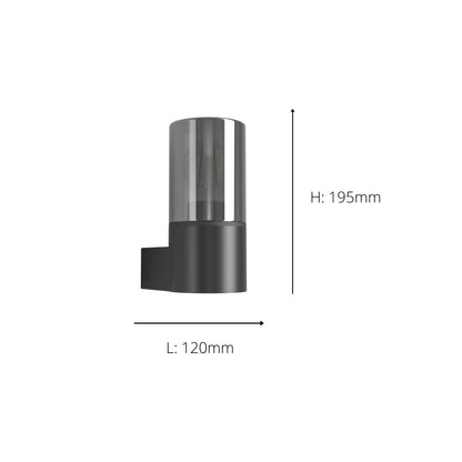 Cropani Black Outdoor Wall Light