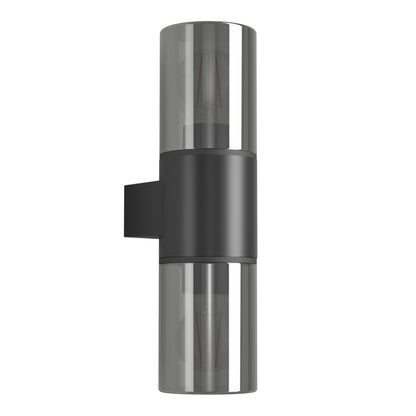 Cropani 2-Light Black Outdoor Wall Light