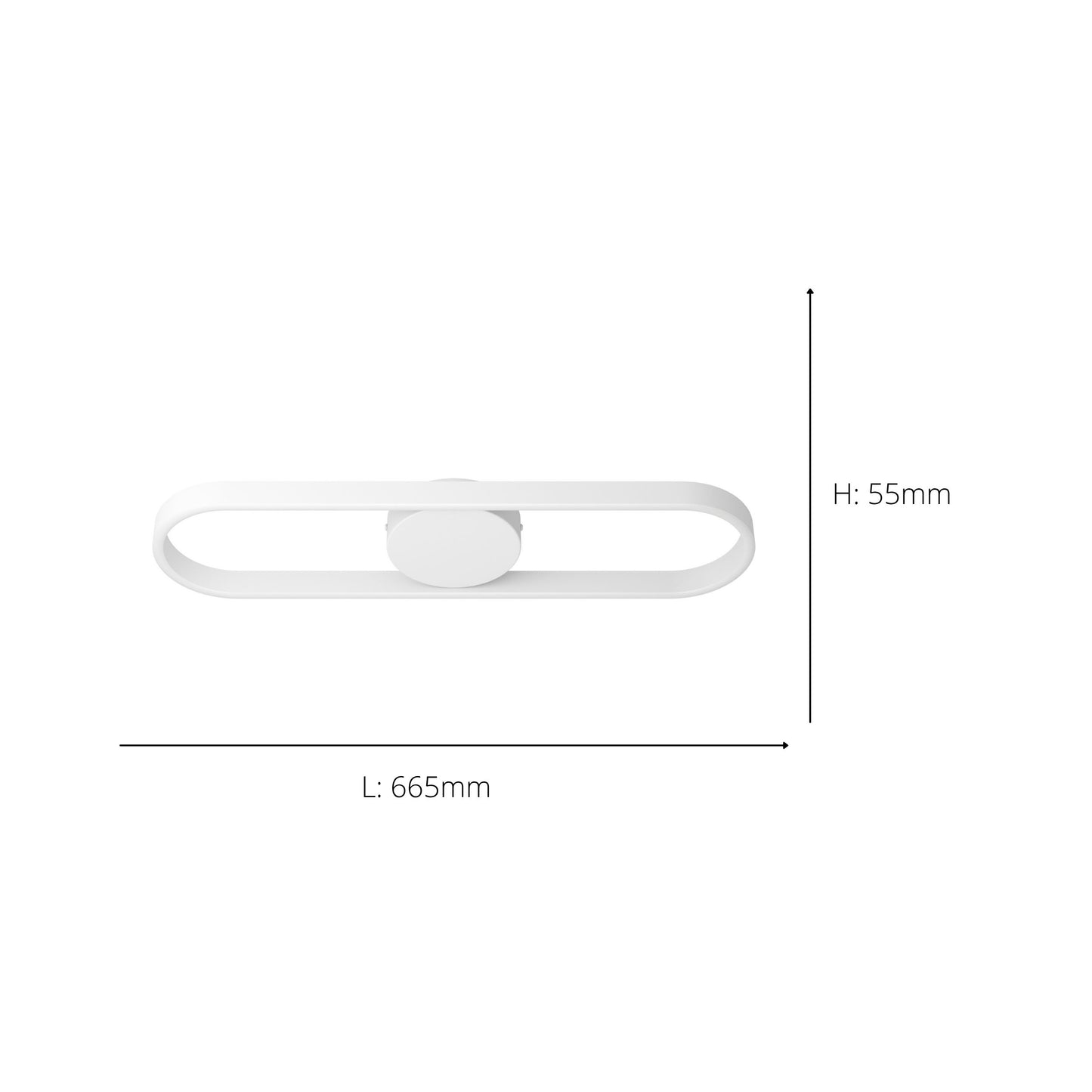 Amandolo White LED Semi-Flush Ceiling Light