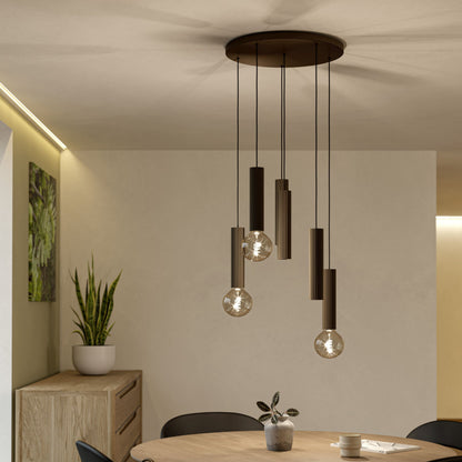 Fariolo 6-Light Bronze Round Ceiling Pendant