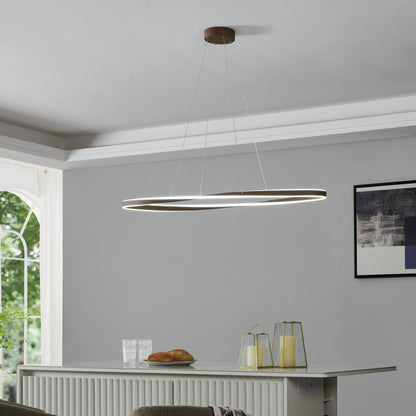 Camerota Bronze LED Oval Ceiling Pendant